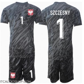 Polonia Wojciech Szczesny #1 Portiere Seconda Maglia Bambino Europei 2024 Manica Corta (+ Pantaloni corti)